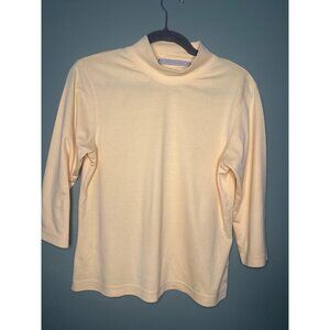 Platinum Gear For Sports Women's Yellow Pima Cotton Blend Top M Active Sporty